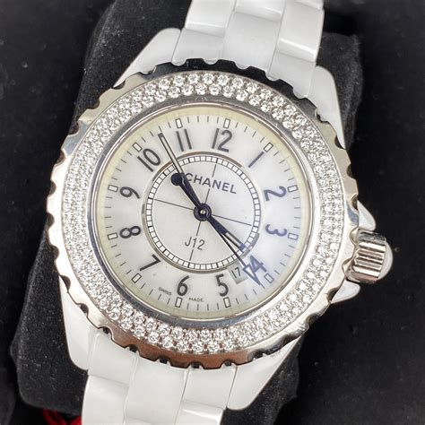 chanel j12 white watch replica|chanel j12 diamond bezel.